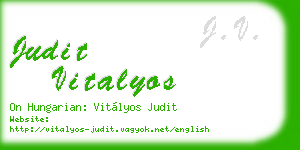 judit vitalyos business card